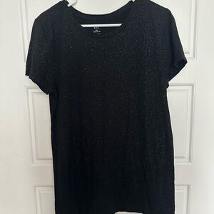Never worn gap Tee. Black with sparkles/silver